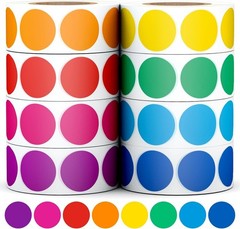 Vibrant 3/4 Inch Color Coding Stickers – 4000 PCS for Home and Classroom Use