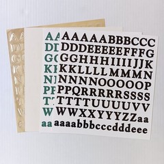 Lot of 4 Creative Memories Silver/White/Green/Black ABC/123 Stickers Sheets