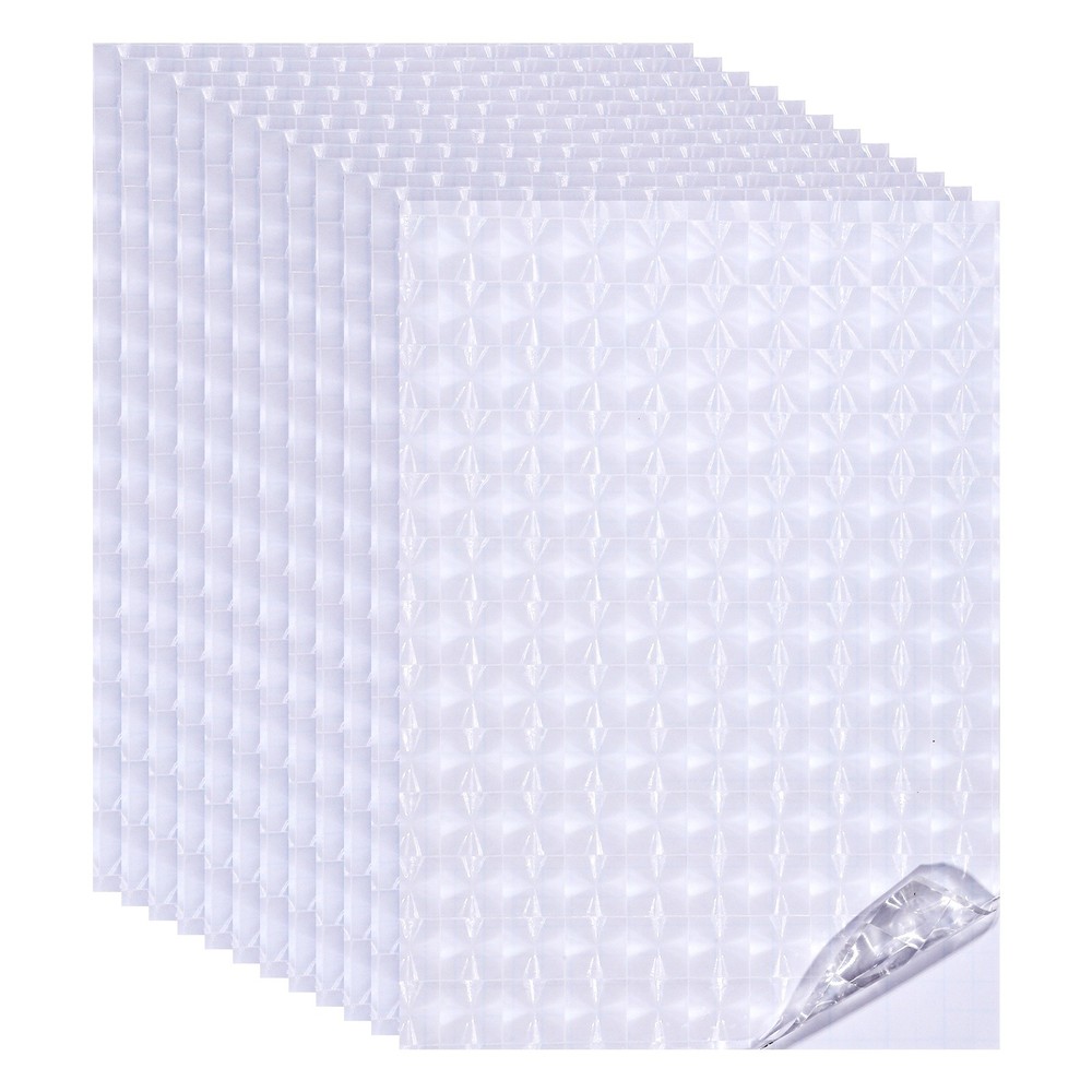 12x8in Holographic Laminate Sheets 12Pcs Sticker Paper Optical 3D Effect