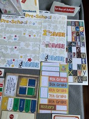 Back To School Scrapbooking Supplies Kit: Stickers Labels & Papers