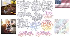 Unique Word Die Cuts Set for Scrapbooking & Card Making – 6 Inspirational Words