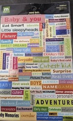 Word Fetti Die Cut Stickers-Childhood/Kids/Bab Words and Phrases – 108 Stickers