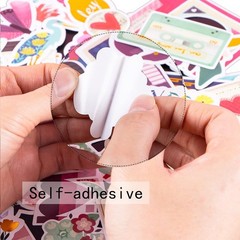 95 Pcs Vintage Love Die Cuts & Stickers – Heart-Themed Scrapbooking Supplies