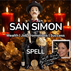 San Simon Wealth Job Promotion Success Money Spell With Physical Sigil Sticker