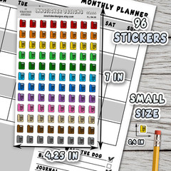 Telephone Stickers, Mini Icon Reminder Planner stickers, Journals, Scrapbooks