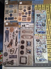 Police Stickers Paper Scrapbooking Supplies 3D Uniform Car Crafts Motorcycle