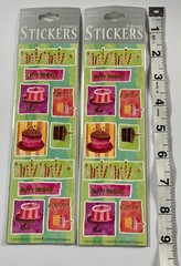 Lot of 9 The Gift Wrap Company Stickers Phrases Sports Birthday 2004 Vintage New