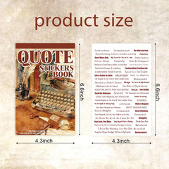 Transparent PET Quote Stickers, 48 Sheets 1100+ Pcs Scrapbook Supplies, Word Sti