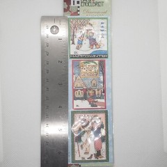 MARY ENGELBREIT Dimensional WINTER Stickers Snowman Glitter Holiday Scrapbooking