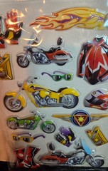 New Puff 3D Motorcycle & Accessories Pop-up Stickers Scrapbooking Project Craft