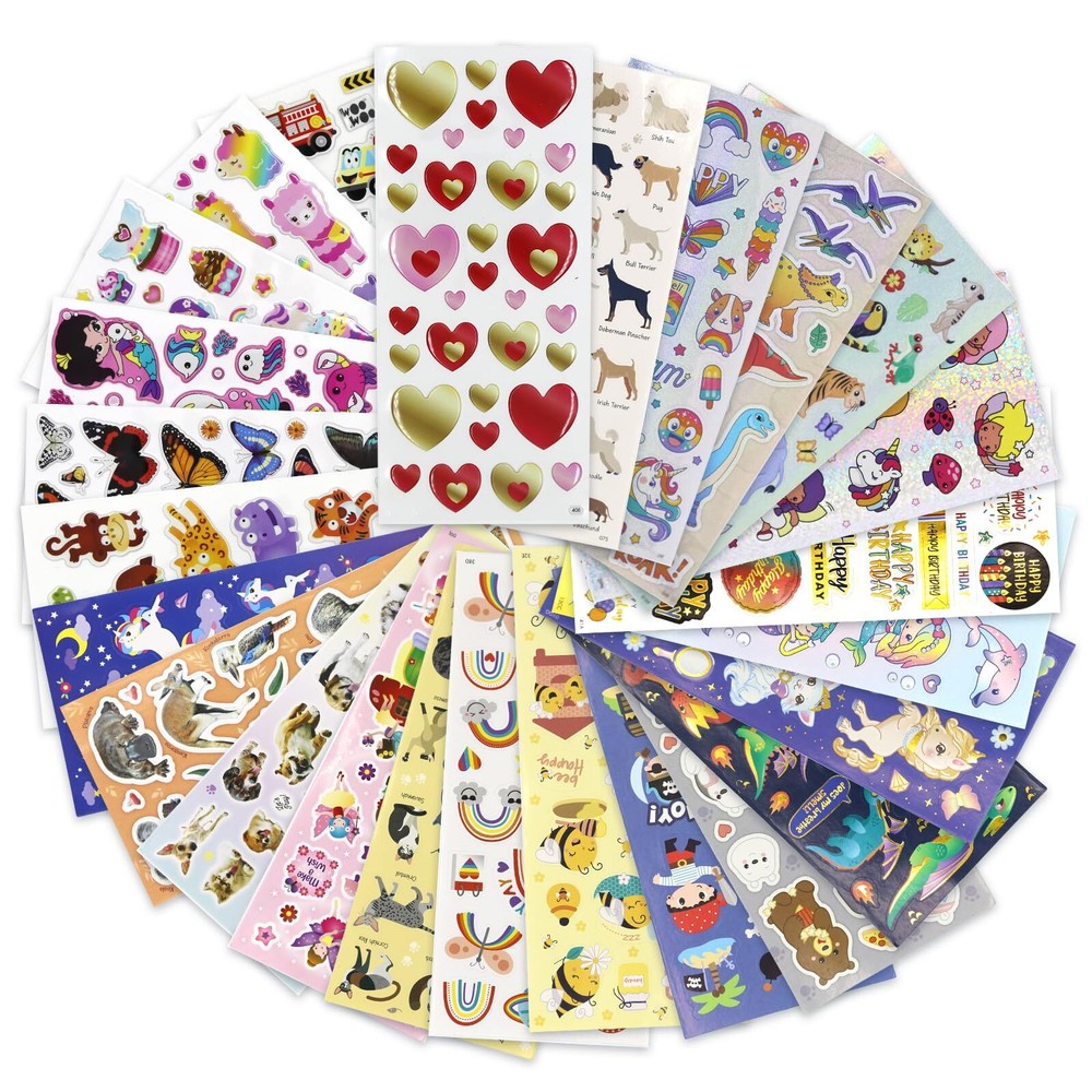 3D Stickers for Kids & Toddlers 500+ Puffy Stickers Variety Pack for Scrapbookin