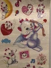 Disney Marie Cat Large Sticker Sheet Scrapbooking Kids Diary Reward Htf