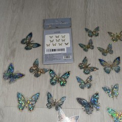Blue Butterfly Butterflies 🦋 Holo Sticker Pack New Stickers Stained Glass Style