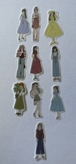 MINI VELLUM YOUNG LADIES ASSORTMENT Stickers(10pc) Girls•People•Cutie•Females•