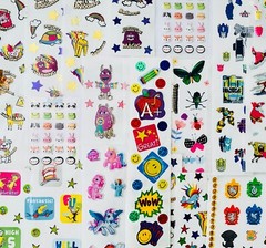 1099 Random Stickers Laser Full Sheet Glossy Cute Stickers Creative Diy Cartoon