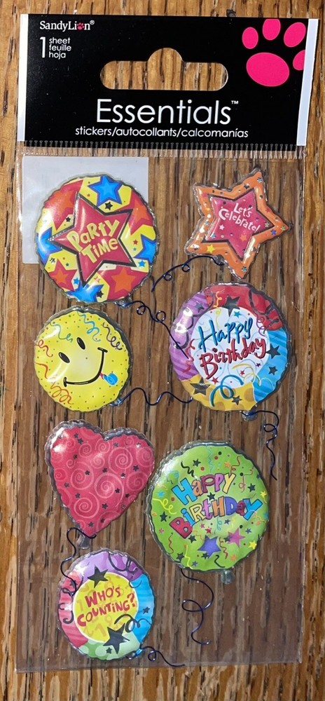 RARE KeepSake Essentials Happy Birthday Lets Celabrate Balloons Party Time Gifts
