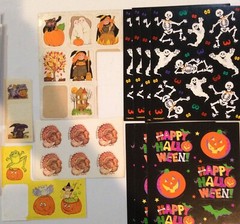 Vtg Halloween Sticker Sheet Lot Hallmark Amscan AGC