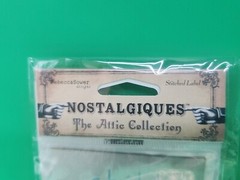 Rebecca Sower Nostalgiques Stitched Label Baby Scrapbook Sewing Sticker EK Rare