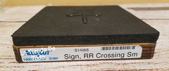 WOOD WOODEN PAPER CUTTING BLADE DIE RR CROSSING SIGN FITS ACCUCUT SYS READ