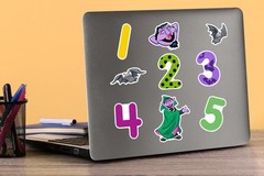 GRAPHICS and MORE Sesame Street Count Von Count 50ct Stickers