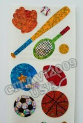 HAMBLY STUDIOS PRISMATIC STICKERS SPORTS FOOTBALL BASEBALL TENNIS SOCCER RARE