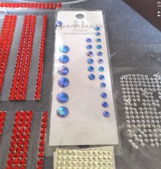 Craft Embellishments Lot Hologram/Prism Junk Jewelry, Bling Rhinestone Stick-Ons