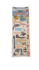 Themed Scrapbook Stickers Sheet Lot City Vacation Outdoor Travel Paper Cardstock
