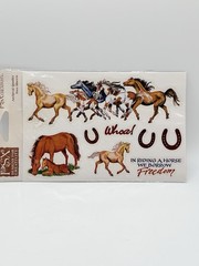 PSX Faster Horses Sticker Sheet 2001 RARE Horse Western Scrapbook NEW!