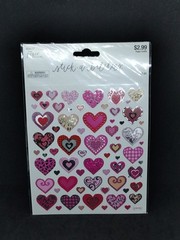 The paper studio stick a bilites heart stickers 96pc