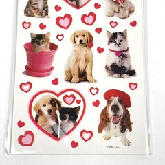 NEW Stickety Doo Da CATS DOGS & HEARTS American Greetings Stickers 4 Sheets
