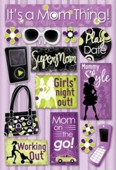 Karen Foster Design Acid and Lignin Free Scrapbooking Sticker Sheet, Mommy Style