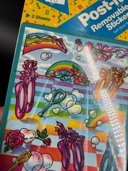 Vintage 1990 3M Post-It Removable Stickers Ballet Bubbles HQ-521 90s Retro