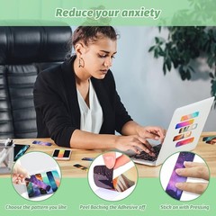 72 Pieces Anxiety Sensory Stickers with Storage Box – Calming Stickers for AD…