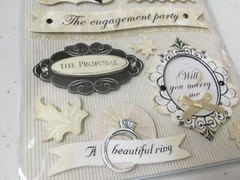 K Company *WEDDING* Scrapbooking Lot ~ Jolee’s Stickers ~ 16 Packs NEW