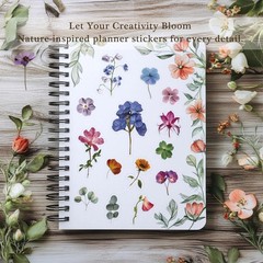 500 Pcs Flower Stickers for Scrapbook Supplies Dried Pressed Flowers Scrapbook