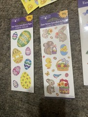 Vintage Forget Me Not Carlton Easter Stickers Sheets Bunny Rabbit Chicks Lot