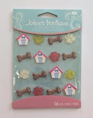 RARE Jolee’s Paw Prints Bones & Dog Houses Cabochons Scrapbook Stickers
