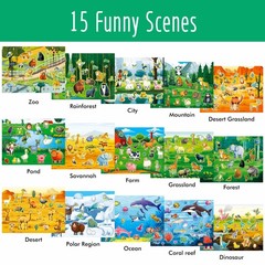 Animal Habitat Sticker Book 780+ Stickers 15 Scenes