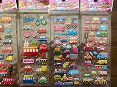 9 Packs Of Vehicle/transportation Stickers – Brand New!