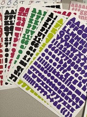 ABC/123 Lot 43 FULL SHEETS Stickers 14 Different Colors Scrapbook Craft Kids NEW
