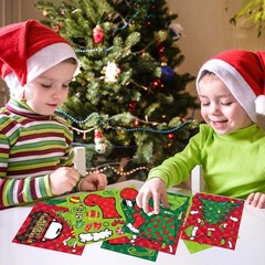🔥36 Sheets Christmas Make a Face Sticker for Kids, DIY Make Your Own Stickers🔥