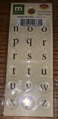 Making Memories Details Alphabet Med Black Page Pebbles letter Scrapbook Sticker