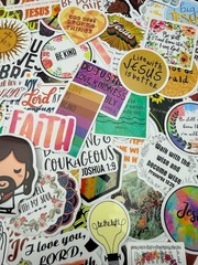 20 Christian Bible Stickers Religious Faith Jesus God Decals Laptop Journal NEW
