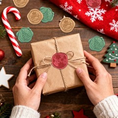 Christmas Series Wax Seal Stickers Envelopes Seal stickers for Christmas Decor