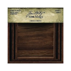 Tim Holtz Boxes Squares Vignette, Brown 5.5″ x 4.75″ x 5.5″,