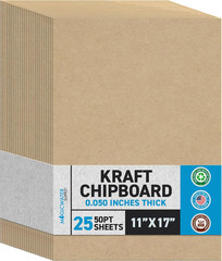 Magicwater Chipboard Sheet for DIY Projects – 11X17 Inch – 25 Pack – 50 Pt – Hea