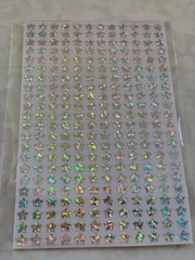 SILVER STAR STICKERS SILVER STARS 288 pcs