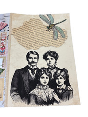 Vintage Collage Page Junk Journal Signature Cover Card Toppers Supply Scrapbook