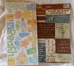 Rusty Pickle Scrapbook Summer Beach Vacation Travel & Patriotic Phrases Stickers