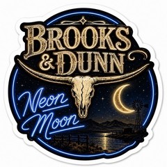 Brooks & Dunn Neon Moon Sticker/Country/Country Music/Style 1